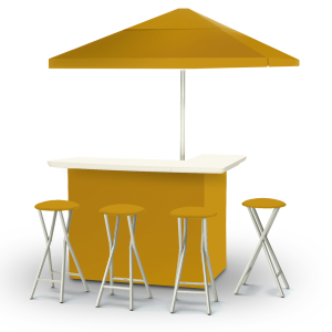 Solid Gold Portable Pop-Up Bar