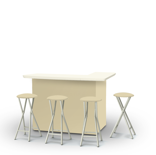 Solid Khaki Portable Pop-Up Bar - Image 4