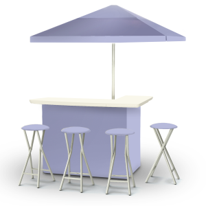 Solid Lavender Portable Pop-Up Bar