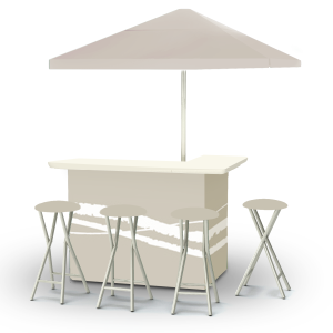 Classic Tan Portable Pop-Up Bar