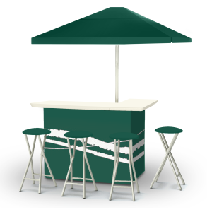 Classic Green Portable Pop-Up Bar