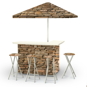 Rock Wall Portable Pop-Up Bar