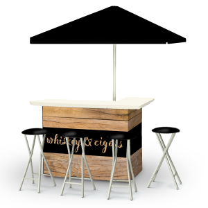 Whiskey & Cigars Bar Portable Pop-Up Bar