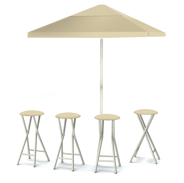 Solid Khaki Portable Pop-Up Bar - Image 6