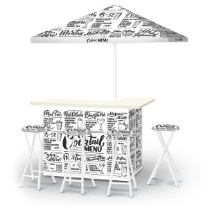 Cocktail Menu Portable Pop-Up Bar